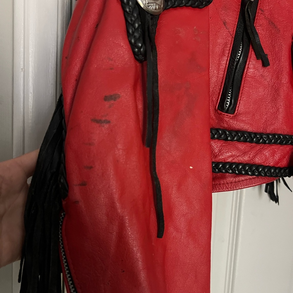 Vintage Leather Western Biker Jacket - Picture 4 of 6